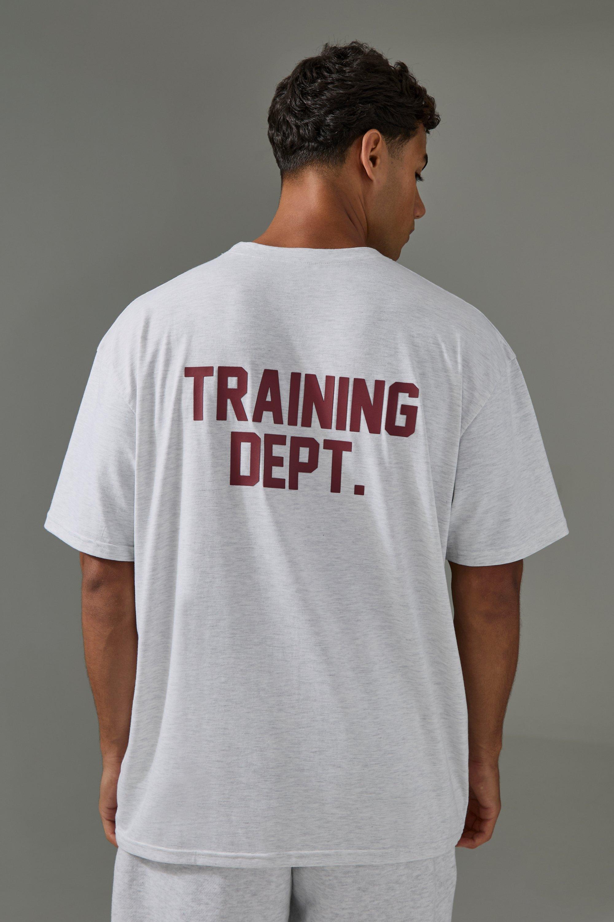 Mens Grey Training Dept Oversized T-shirt, Grey